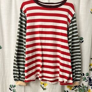 We The Free Red and White Striped Top